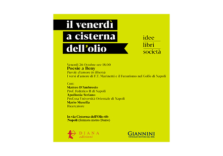 Il venerdì a cisterna dell’olio – venerdì 26.10.2018 ore 18.00