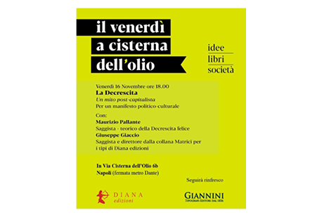 Il venerdì a cisterna dell’olio – venerdì 16.11.2018 ore 18.00