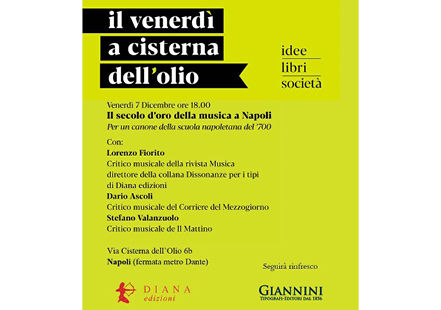 Il venerdì a cisterna dell’olio – venerdì 7.12.2018 ore 18.00